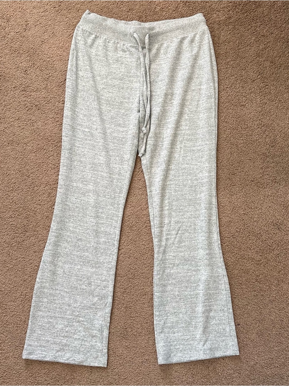 Talbots Women’s Pull On Flat Front Solid Gray Stretch Lounge Pants Regular M